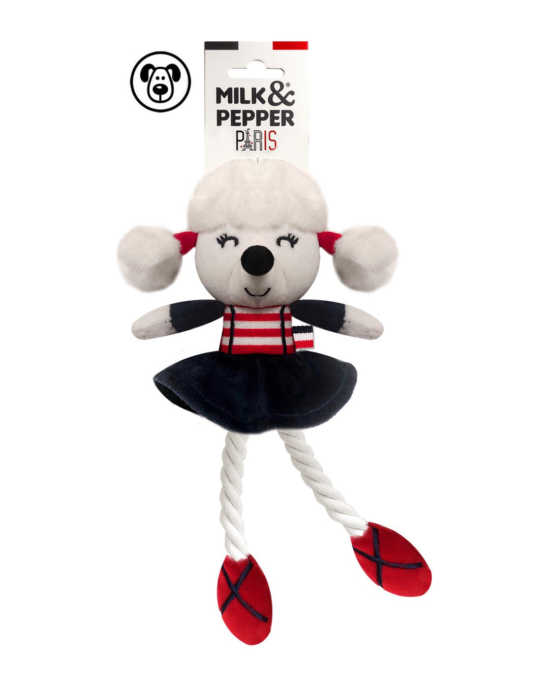 Sesli Peluş Kaniş Köpek Oyuncağı Milk&Pepper Blanche Toy