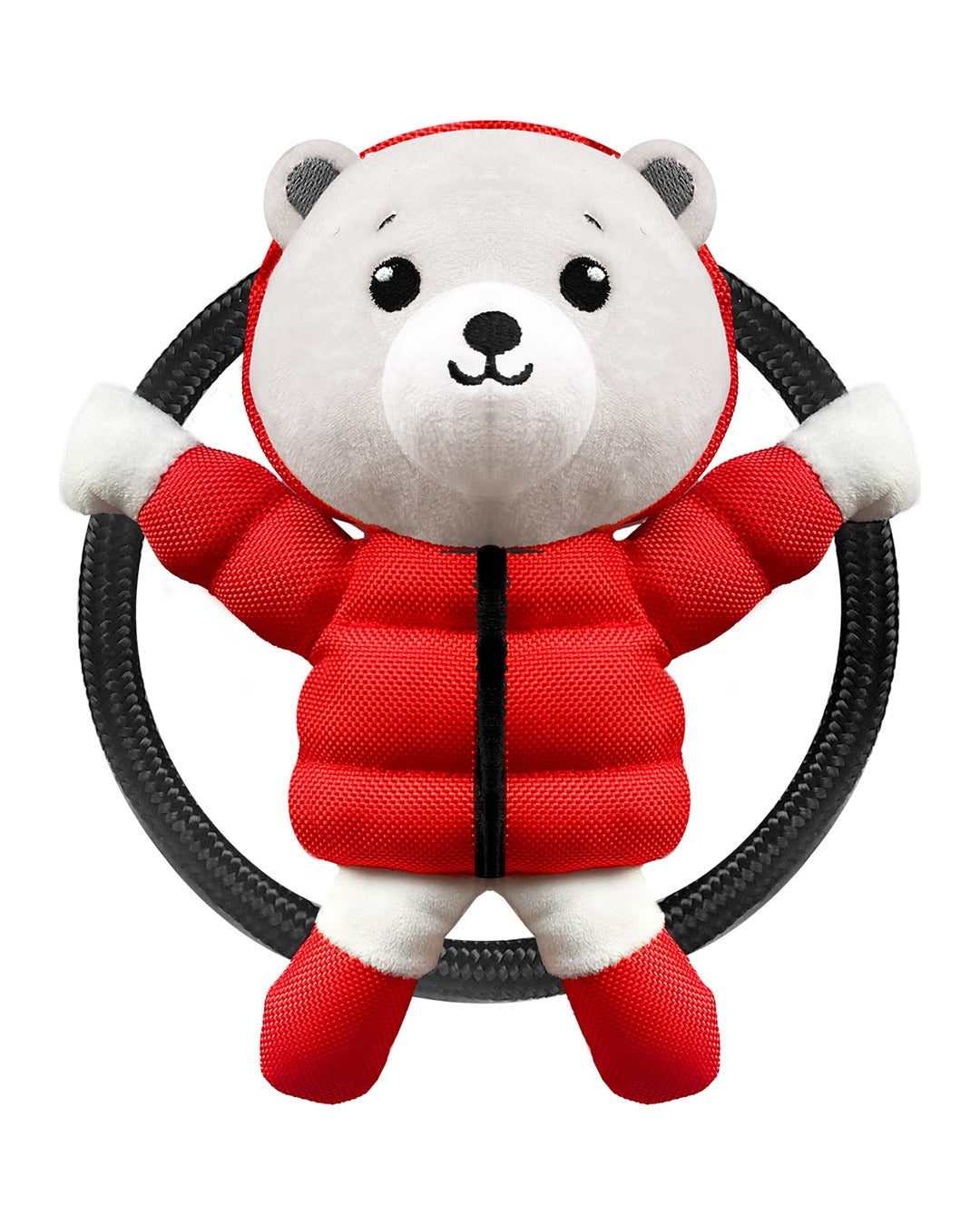 Sesli Halatlı Peluş Kutup Ayısı Köpek Oyuncağı Milk&Pepper Polar Bear Dog Toy