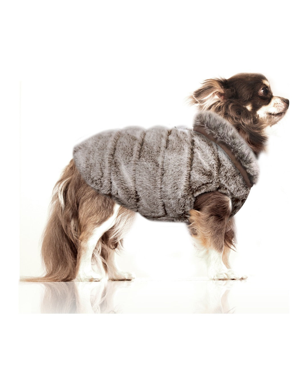 Çift Taraflı Şişme Köpek Montu Milk&Pepper Gaspard Reversible Down Jacket Kahverengi
