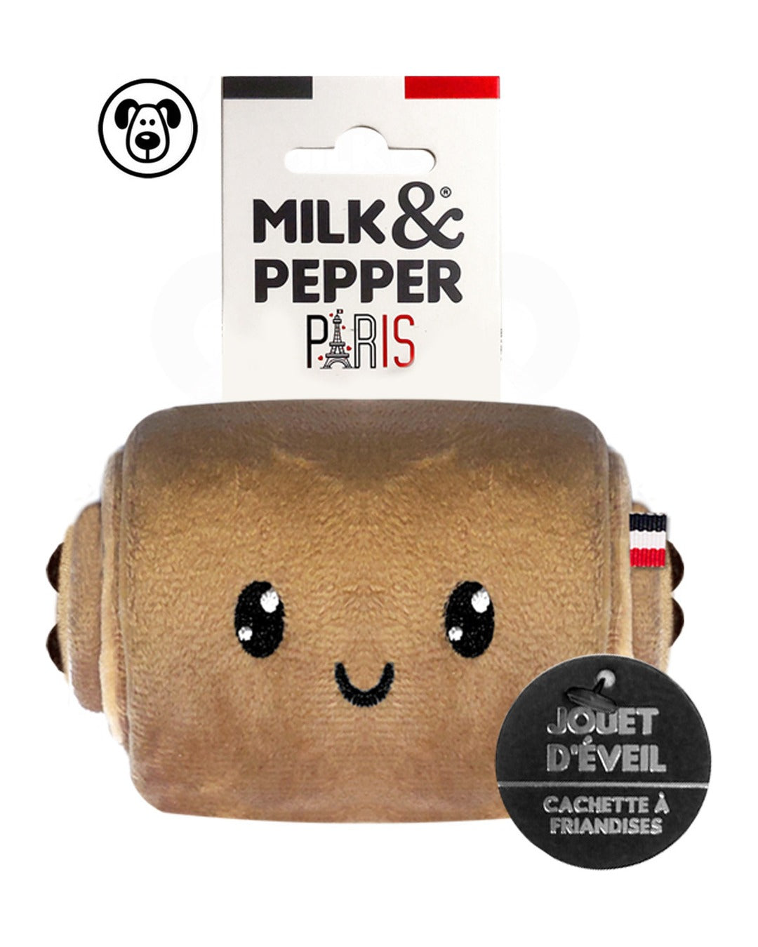 Ödül Saklamalı Hışırtılı Peluş Köpek Oyuncağı Milk&Pepper Marceau Toy