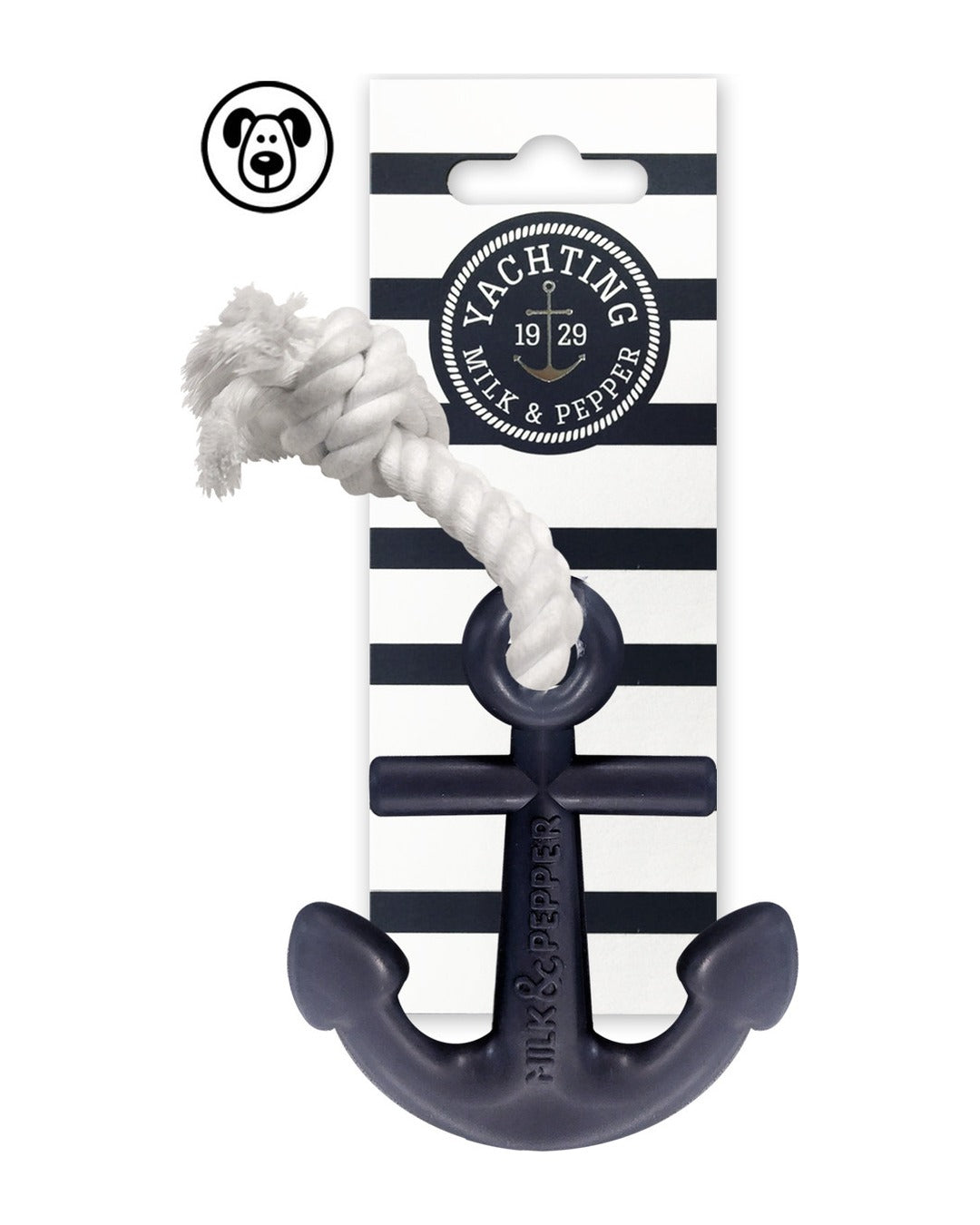 Halatlı Çapa Şeklinde Köpek Çiğneme Oyuncağı Milk&Pepper Big Anchor Toy Lacivert