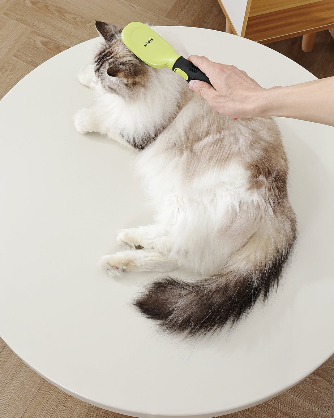 Click & Groom Değiştirilebilir Başlıklı Top Uçlu Tel Fırça Kedi ve Köpek M-Pets Click and Groom Pin Brush