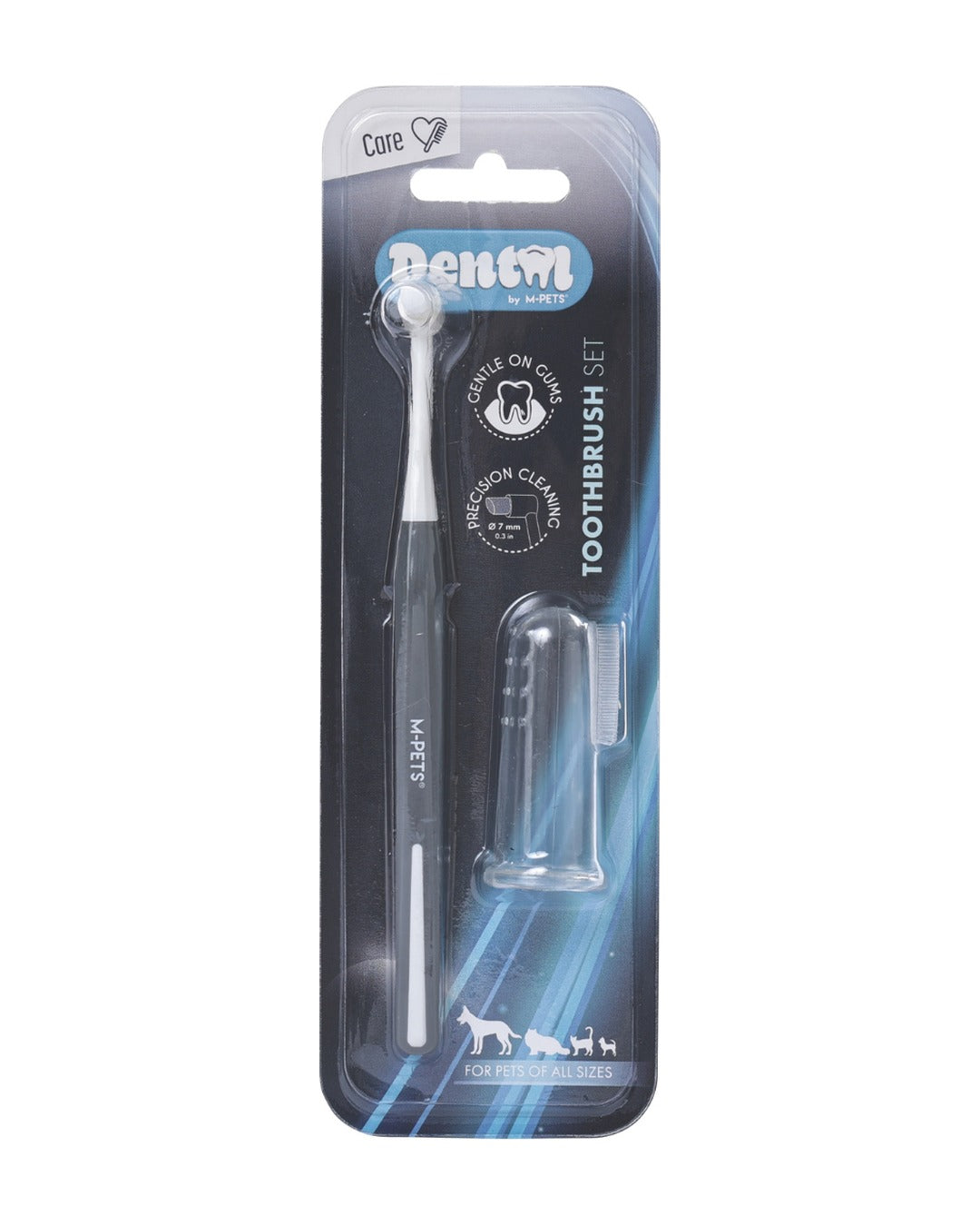 Köpek Diş Fırçası Seti 2'li 360° ve Hassas Fırça M-Pets Dental Toothbrush Set 2 pcs