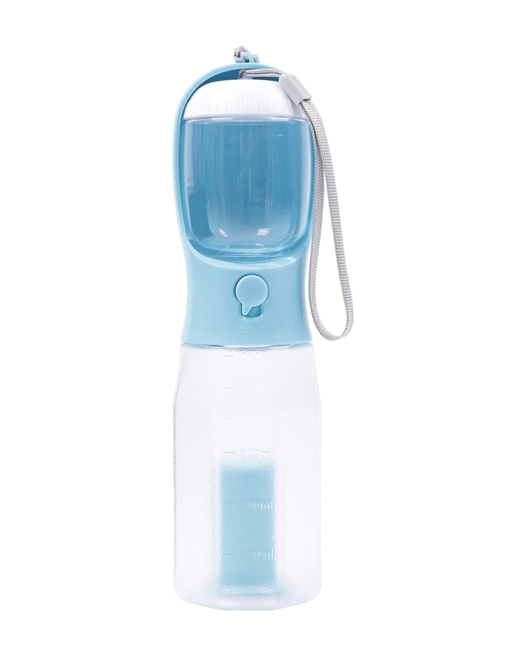 Köpek Seyahat Suluğu 600 ml Mama ve Poşet Bölmeli 3'ü 1 Arada Mavi M-Pets On the Road Blue Mist