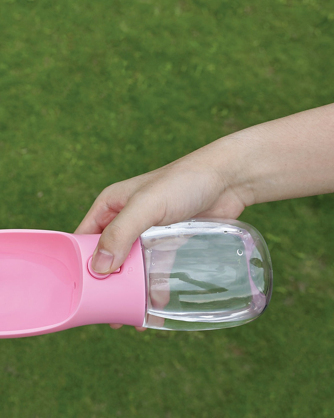 Köpek Seyahat Suluğu 600 ml Mama ve Poşet Bölmeli 3'ü 1 Arada Pembe M-Pets On the Road Pink Bloom