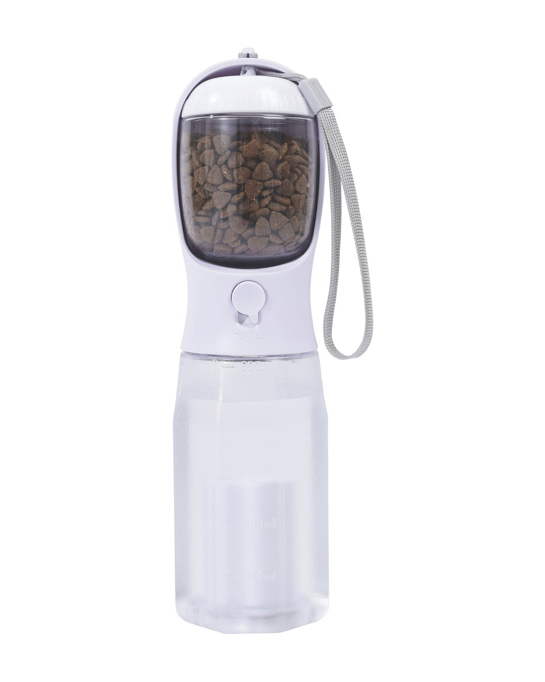 Köpek Seyahat Suluğu 600 ml Mama ve Poşet Bölmeli 3'ü 1 Arada Beyaz M-Pets On the Road White Chalk