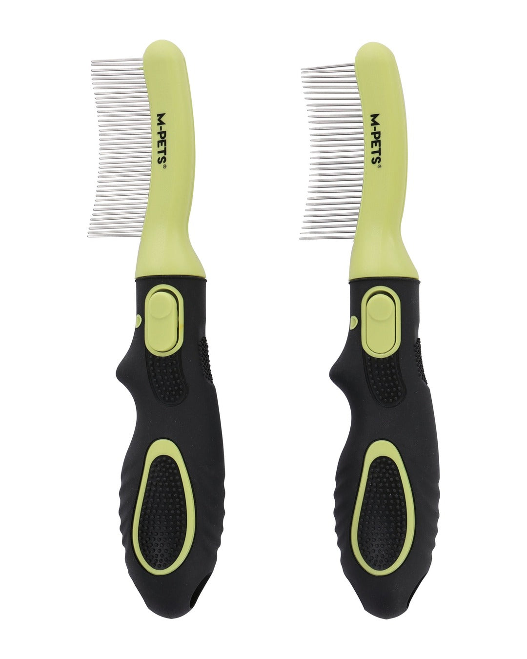 Click & Groom Değiştirilebilir Başlıklı Kavisli Metal Dişli Tüy Toplama Fırçası Kedi ve Köpek M-Pets Click and Groom Curved Brush