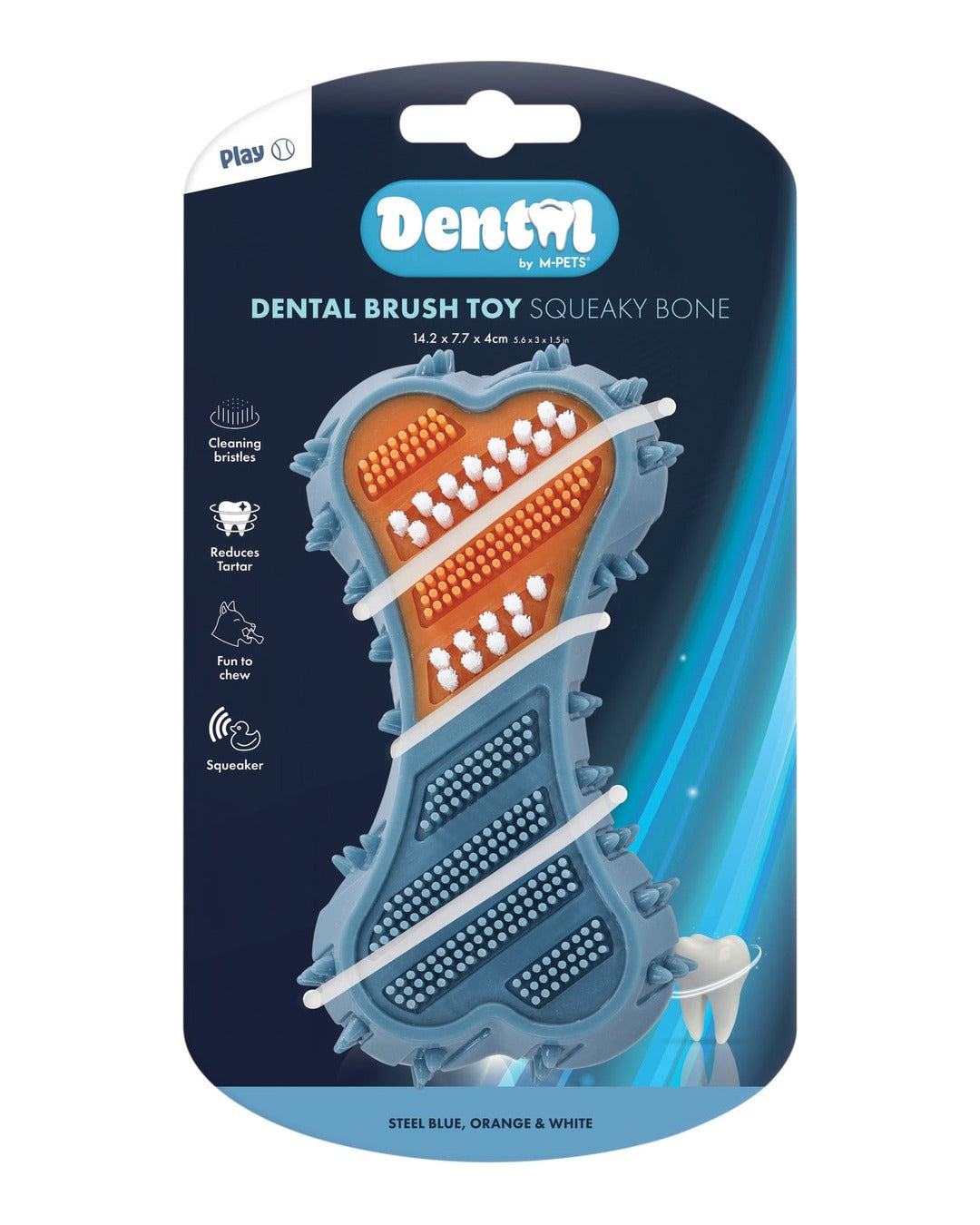 M-Pets Dental Brush Toy Squeaky Bone ambalaj