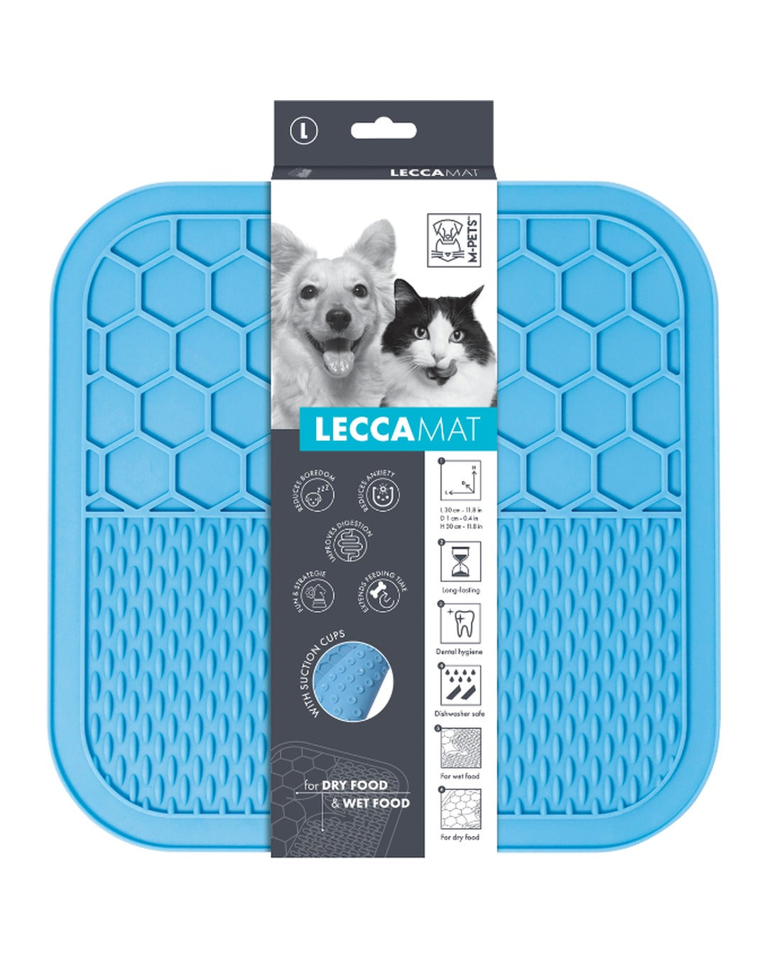 Vantuzlu Yalama Matı Yavaş Besleme Kedi ve Köpek M-Pets Lecca Mat