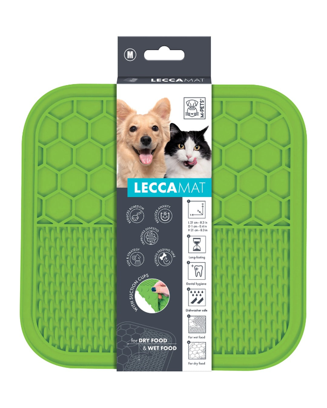 Vantuzlu Yalama Matı Yavaş Besleme Kedi ve Köpek M-Pets Lecca Mat