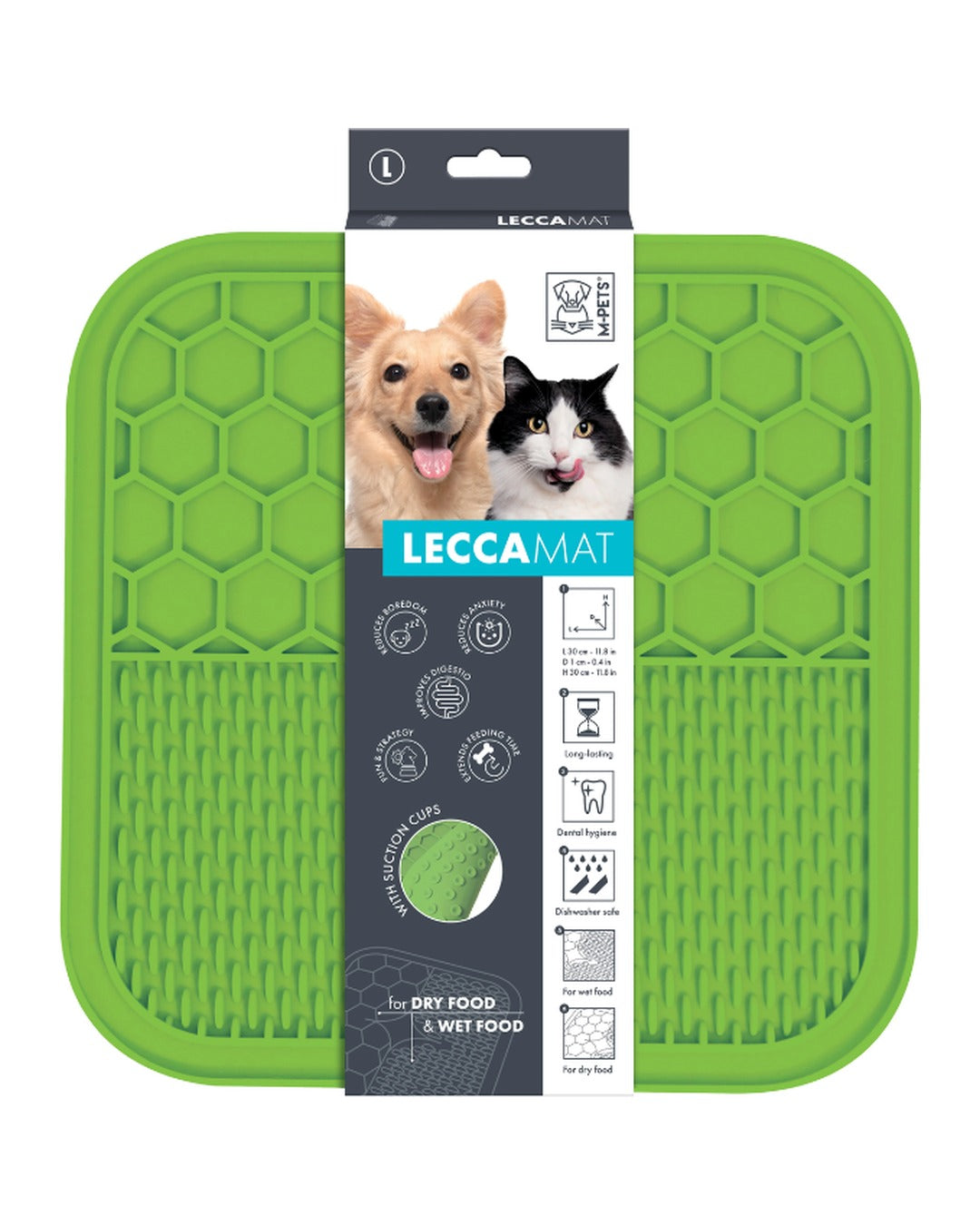 Vantuzlu Yalama Matı Yavaş Besleme Kedi ve Köpek M-Pets Lecca Mat