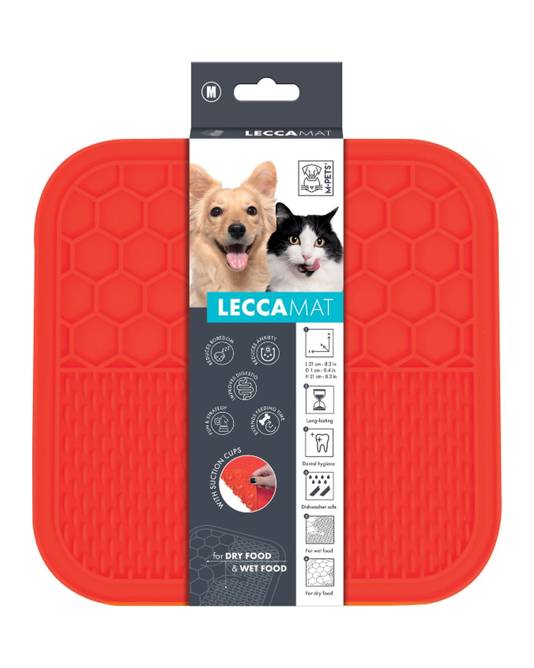 Vantuzlu Yalama Matı Yavaş Besleme Kedi ve Köpek M-Pets Lecca Mat