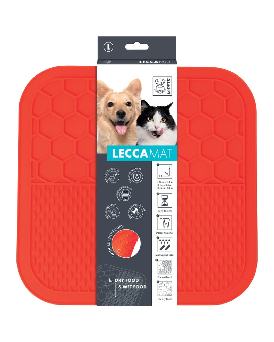 Vantuzlu Yalama Matı Yavaş Besleme Kedi ve Köpek M-Pets Lecca Mat