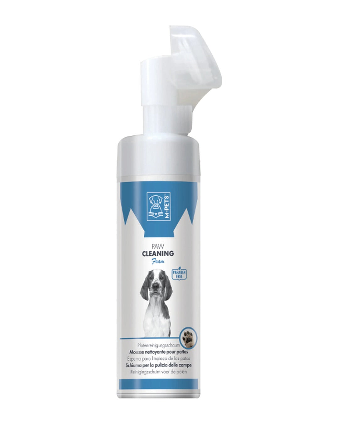Antibakteriyel Pati Temizleme Köpüğü Silikon Fırça Başlıklı Köpek M-Pets Paw Cleaning Foam 150ml