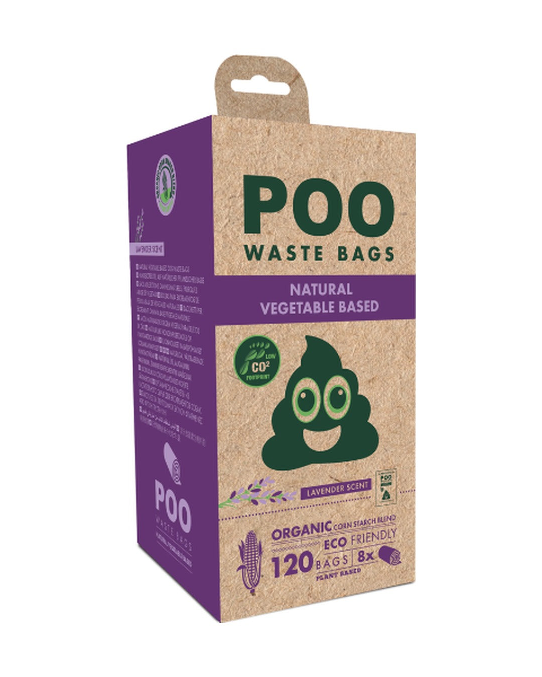 Lavanta Kokulu Bitkisel Bazlı Köpek Kaka Poşeti 8 Rulo 120li M-Pets POO Vegetable Based Lavender Scented