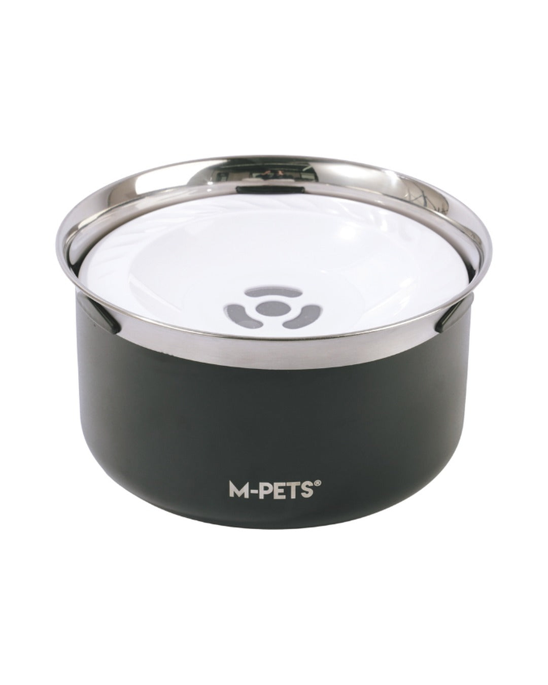 M-Pets Splash Control taşırmaz köpek su kabı siyah