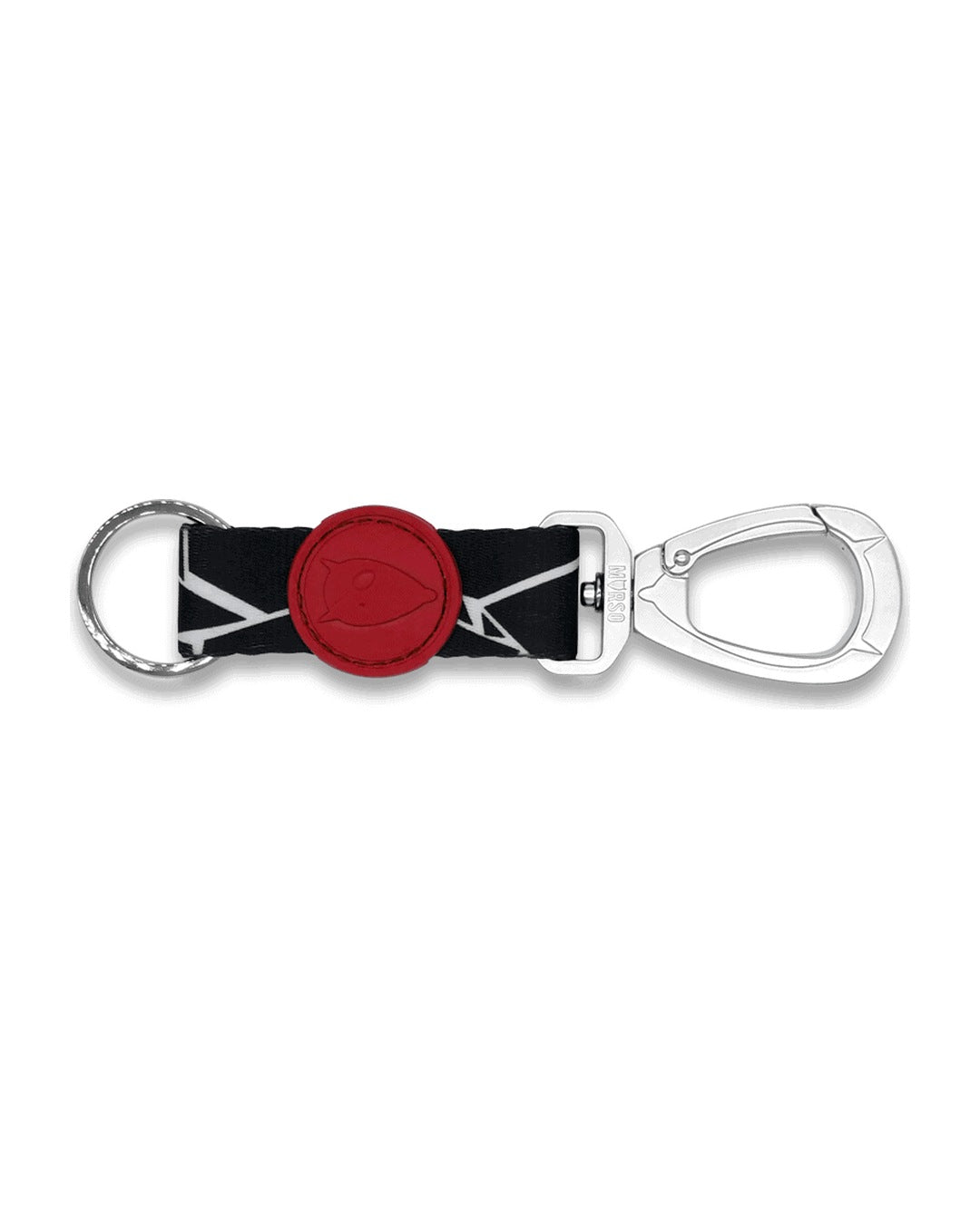 Geri Dönüştürülmüş Saten Siyah Beyaz Geometrik Desenli Karabinalı Anahtarlık Morso Broken Self Keychain