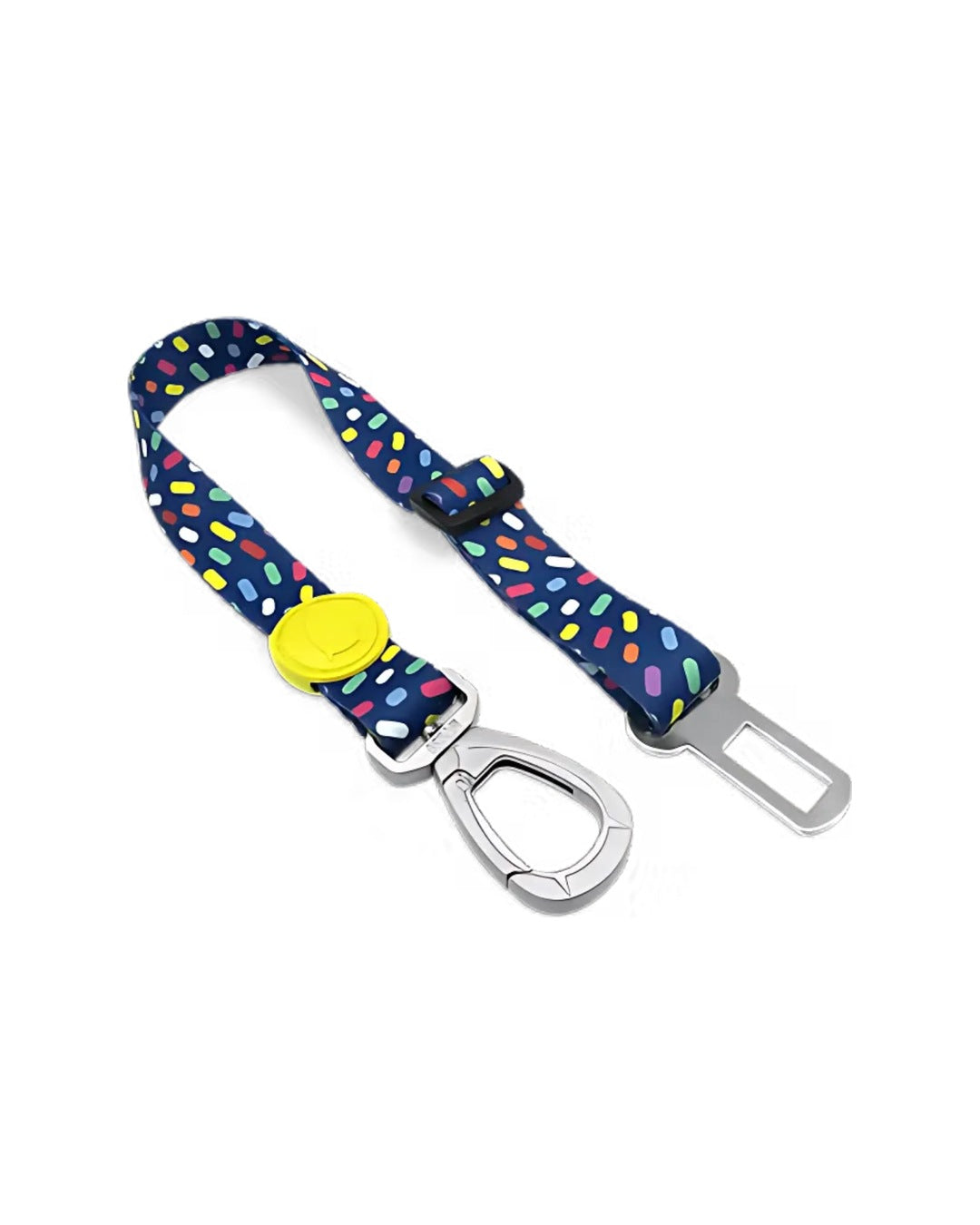 Ayarlanabilir Lacivert Rengarenk Desenli Köpek Araç Emniyet Kemeri Morso Color Invaders Safety Belt