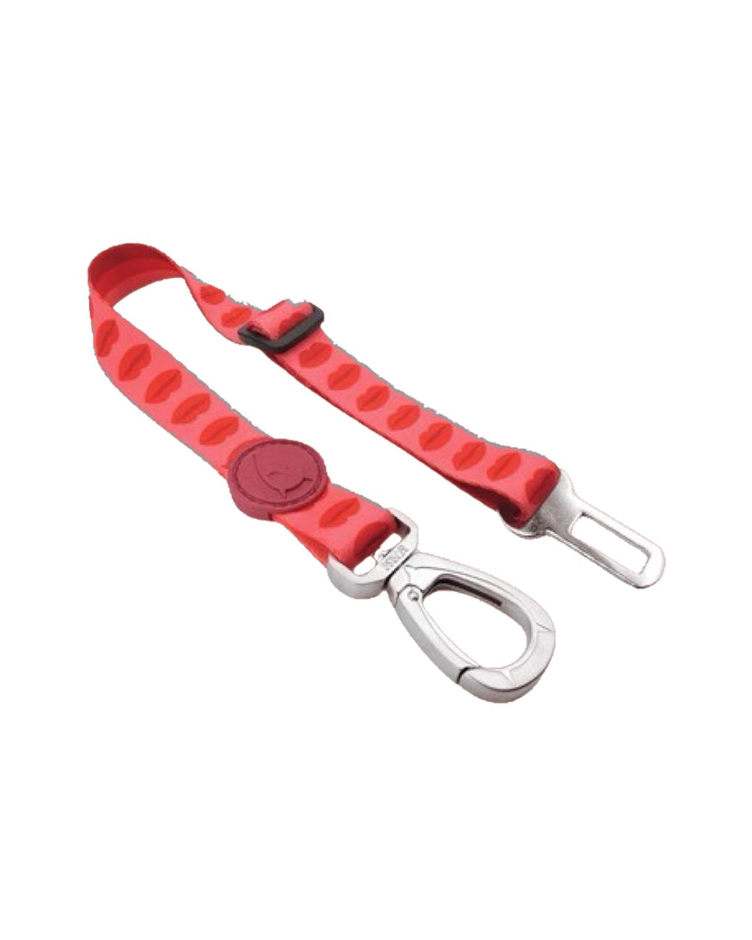 Ayarlanabilir Pembe Kırmızı Dudak Desenli Köpek Araç Emniyet Kemeri Morso Lipstick Safety Belt