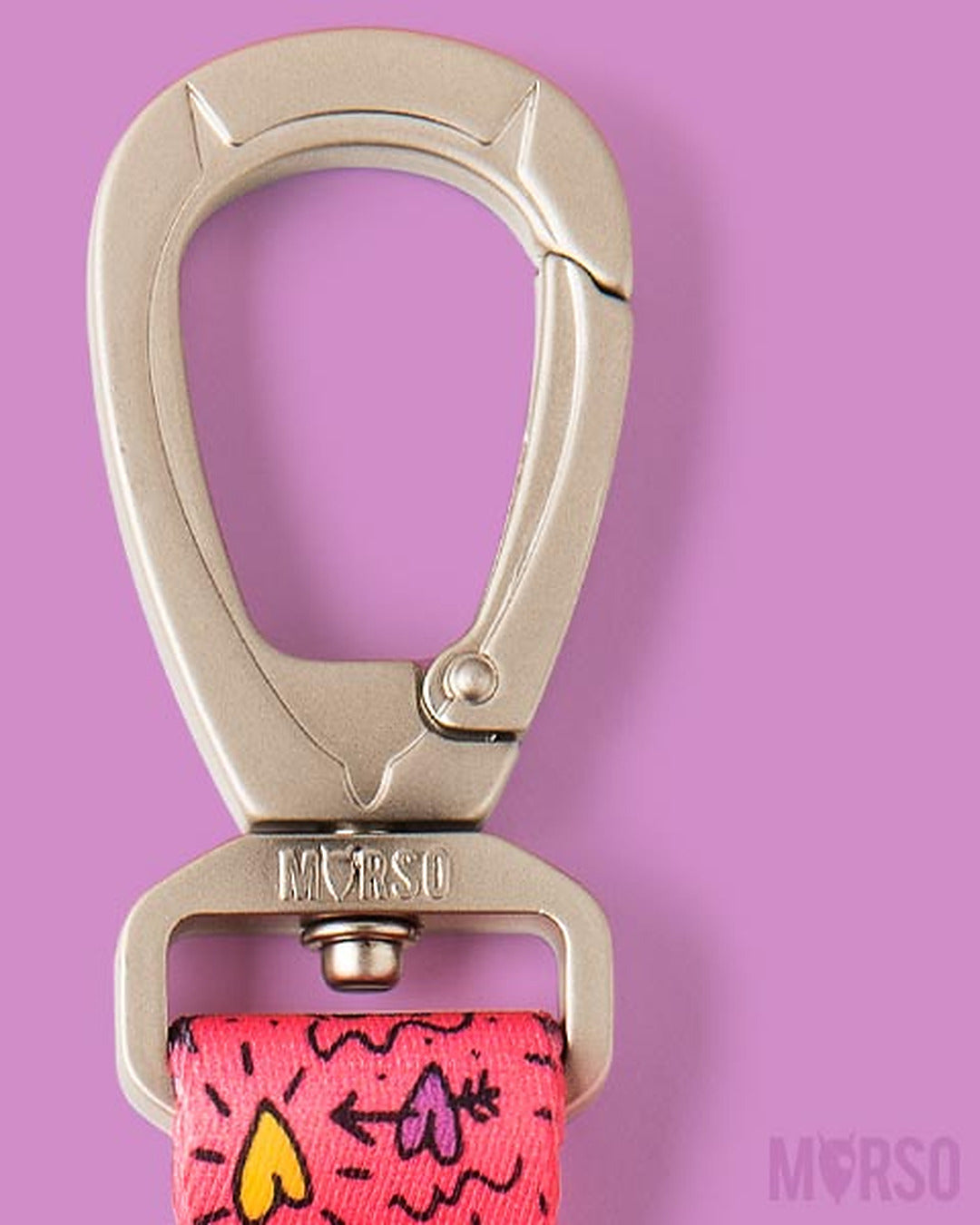 Ayarlanabilir Pembe Kalp Desenli Köpek Araç Emniyet Kemeri Morso Pink Think Safety Belt