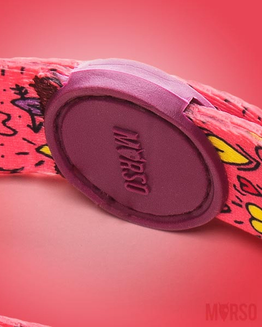 Ayarlanabilir Pembe Kalp Desenli Köpek Araç Emniyet Kemeri Morso Pink Think Safety Belt