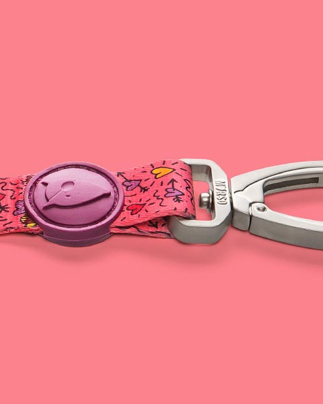 Ayarlanabilir Pembe Kalp Desenli Köpek Araç Emniyet Kemeri Morso Pink Think Safety Belt