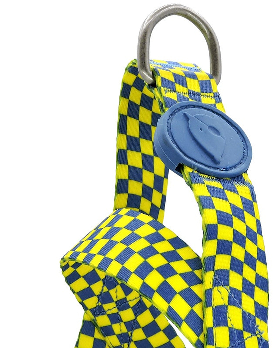 Neopren Göğüs Pedli Norveç Tipi Sarı Mavi Damalı Köpek Göğüs Tasması Morso Race Norwegian Harness