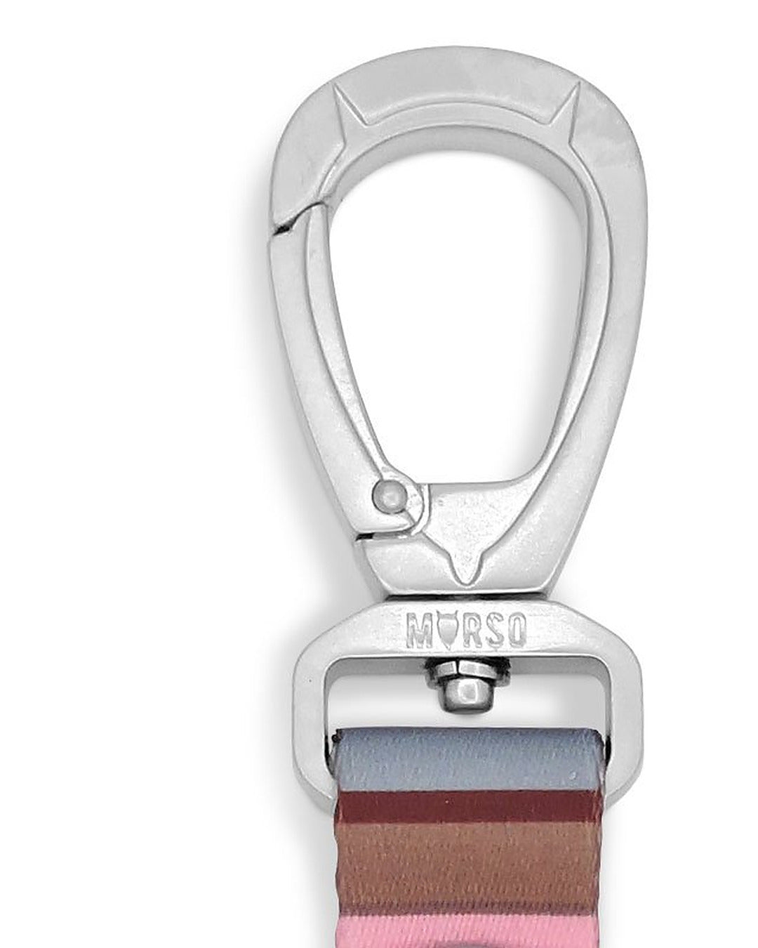 Saten Bordo Pembe Çizgili Köpek Gezdirme Kayışı Morso Skyline Leash
