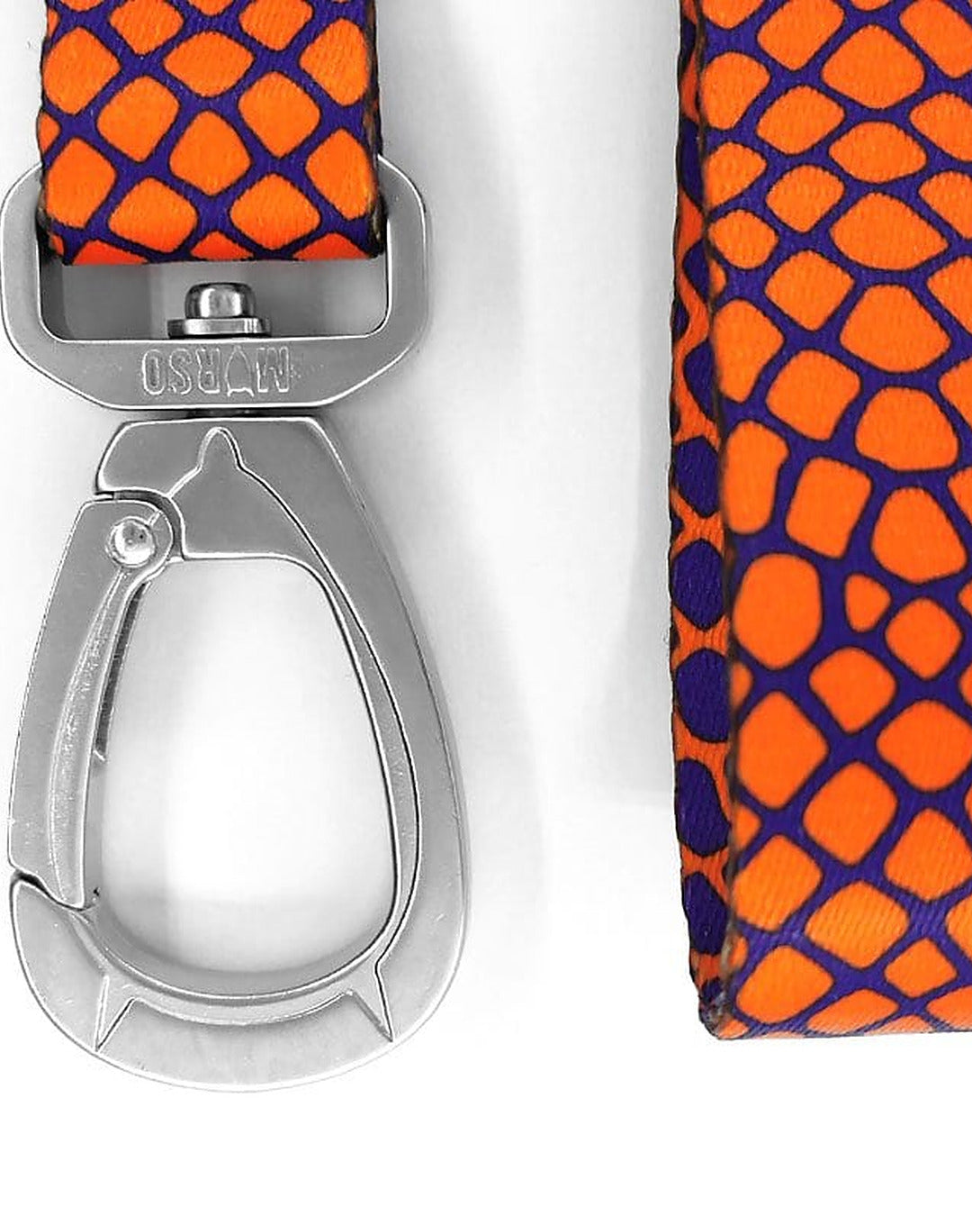 Ayarlanabilir Turuncu Mor Sürüngen Desenli Köpek Araç Emniyet Kemeri Morso Urban Lizard Safety Belt