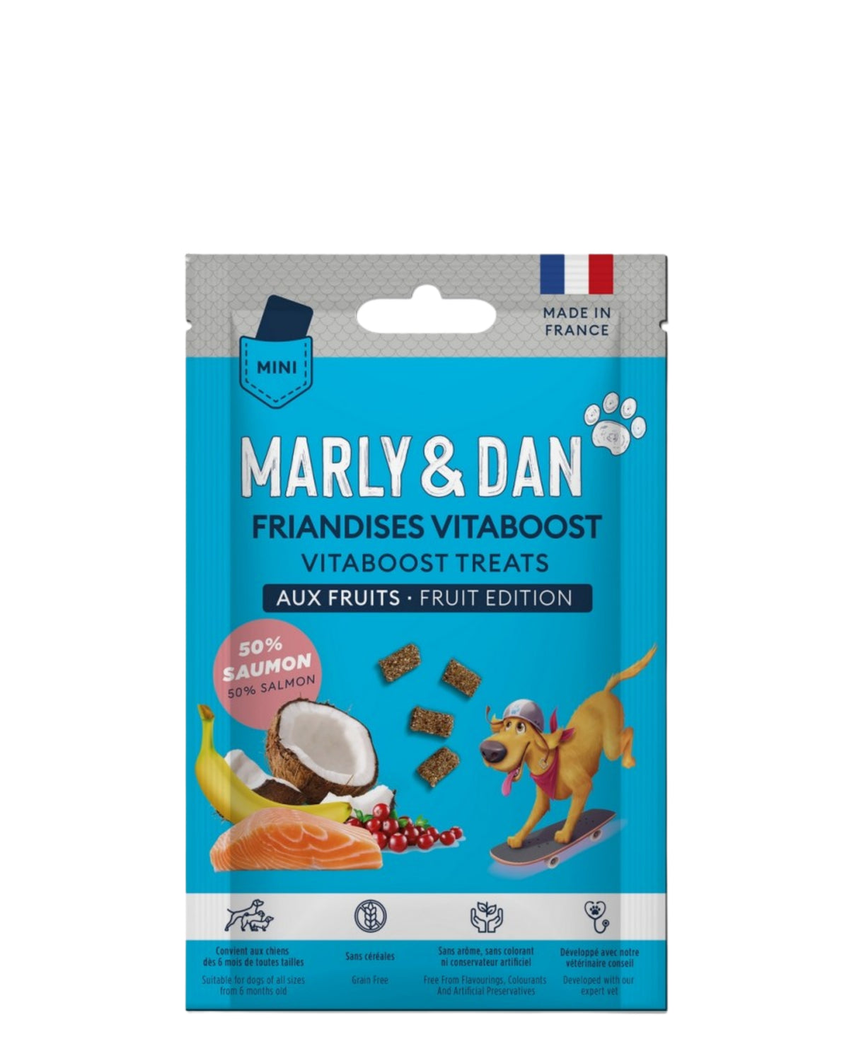 Meyveli ve Somonlu Mini Köpek Ödülü Marly&Dan Vitaboost Mini Bites