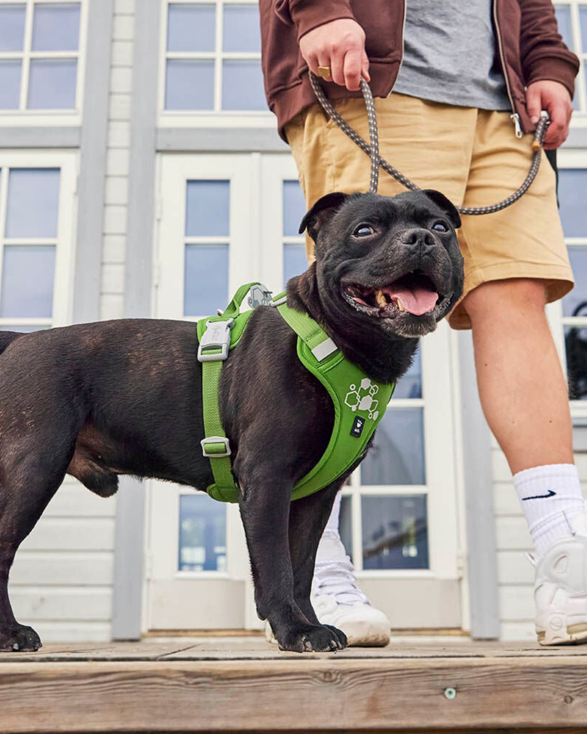 Önden Çift Tokalı Tutamaklı Neopren Dolgulu Reflektörlü Köpek Göğüs Tasması Hurtta Weekend Warrior Harness II ECO