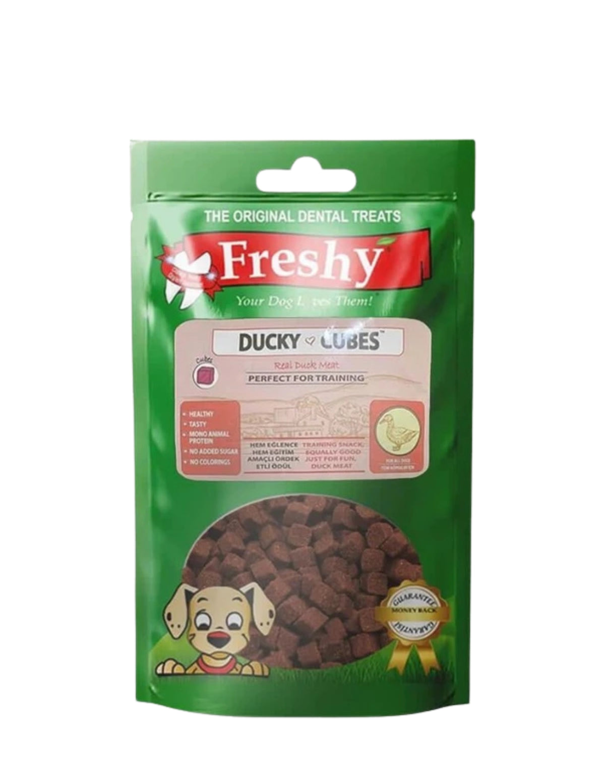 Ördek Etli Küp Eğitim Ödülü Köpek Maması Freshy Ducky Cubes 80 g