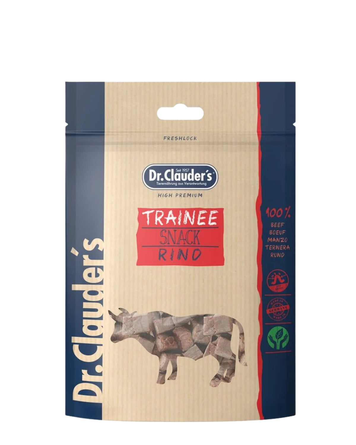 Ördekli ve Biftekli Küp Köpek Ödülü Dr.Clauder's Trainee Snack, 80g