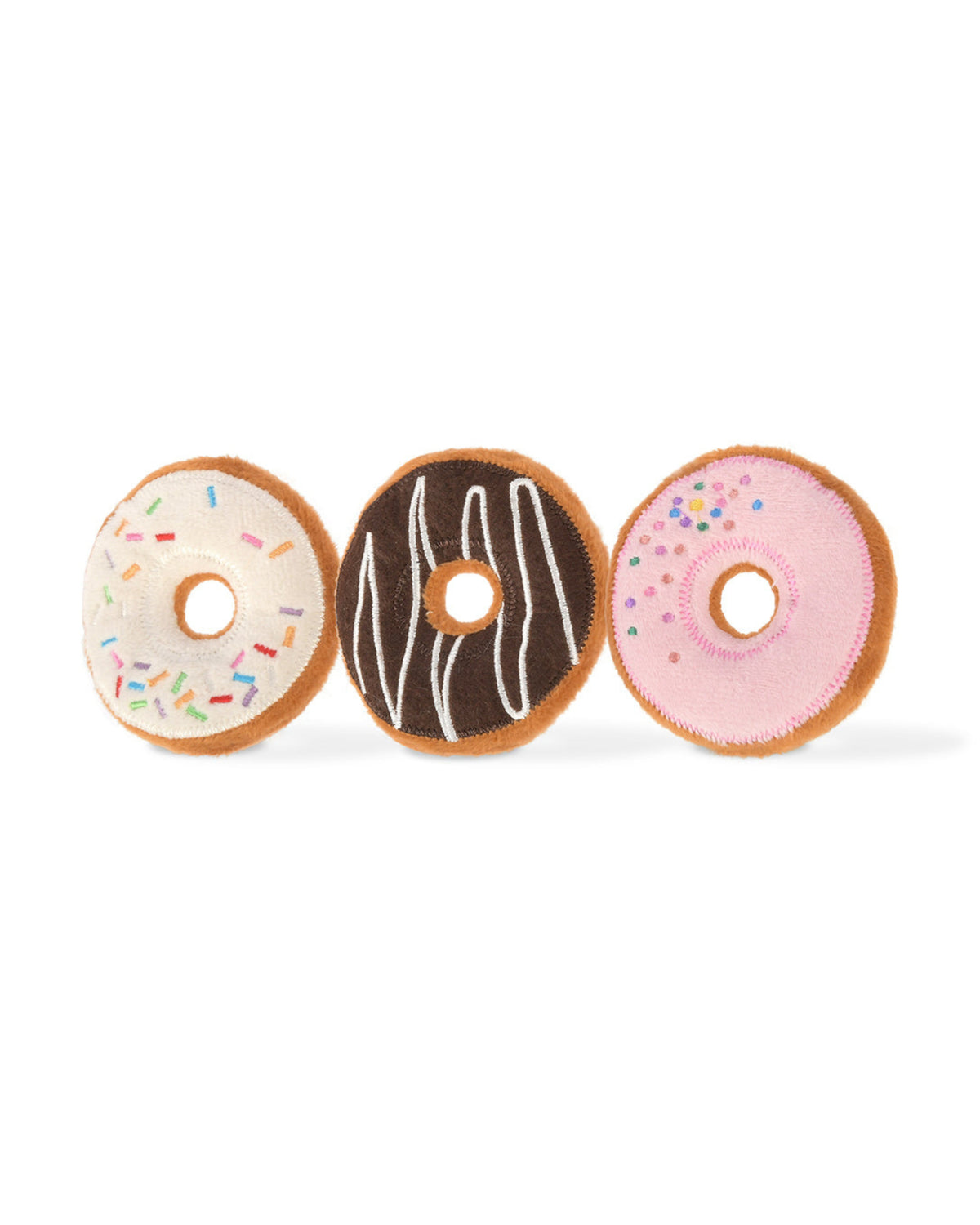 Organik Kedi Naneli Hışırtılı Donut Figürlü 3'lü Kedi Oyuncağı Seti P.L.A.Y. Feline Frenzy Kitty Kreme Donuts
