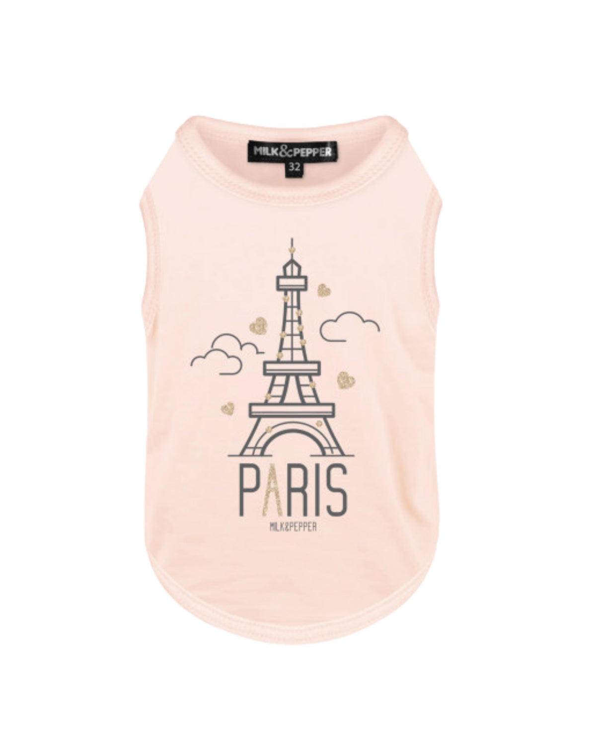Paris Baskılı Köpek Tişörtü Milk&Pepper Colombe T Shirt