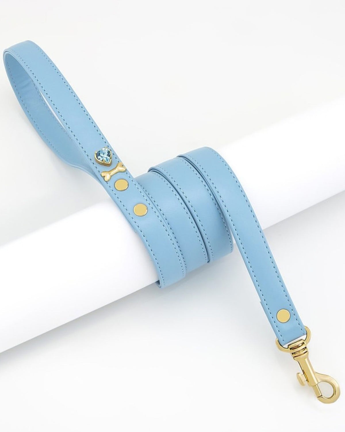 Pastel Mavi Vegan Deri Köpek Gezdirme Kayışı Paw Paris Blue Baby Leash
