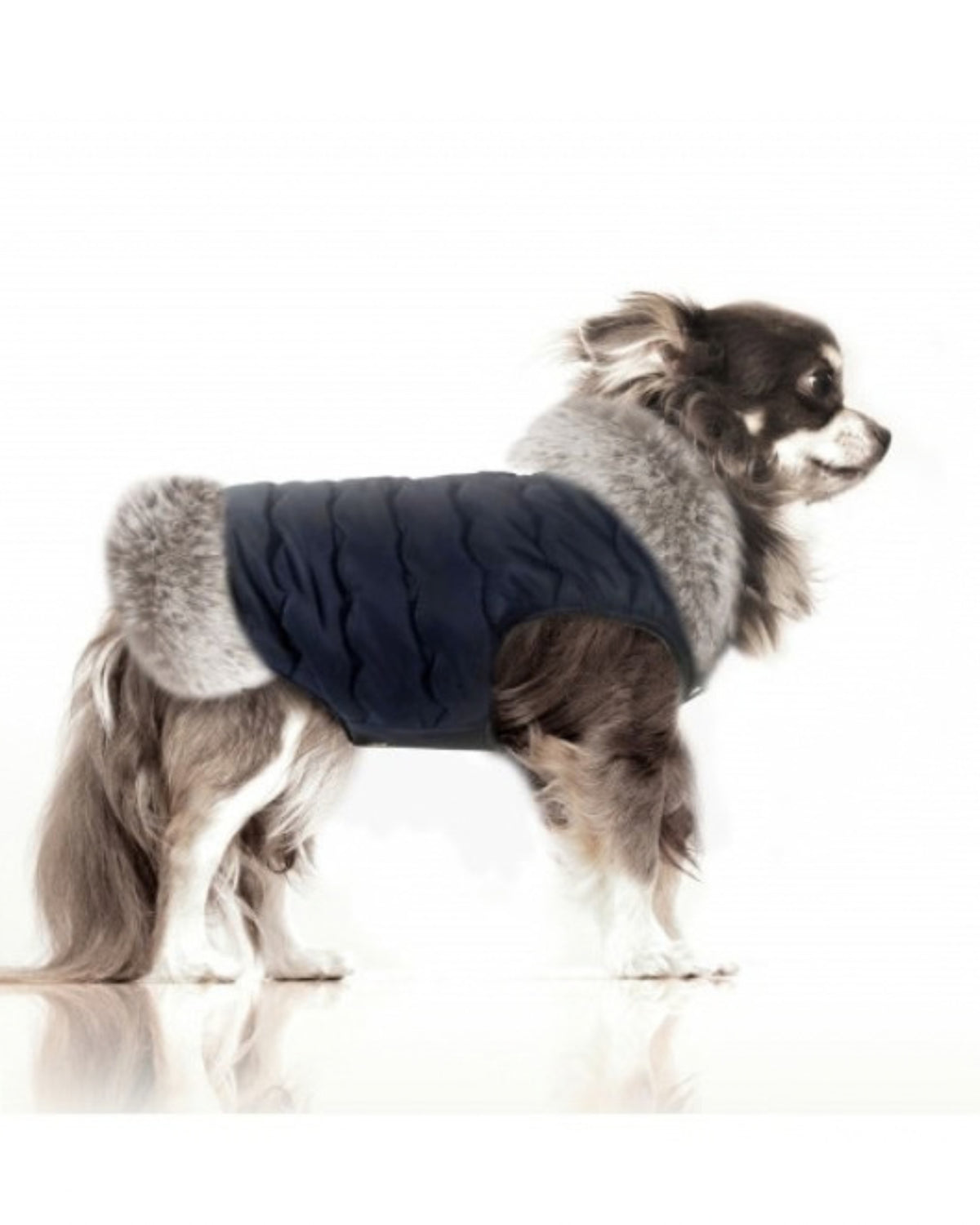 Peluş Detaylı Kapitone Köpek Montu Milk&Pepper Emma Down Jacket