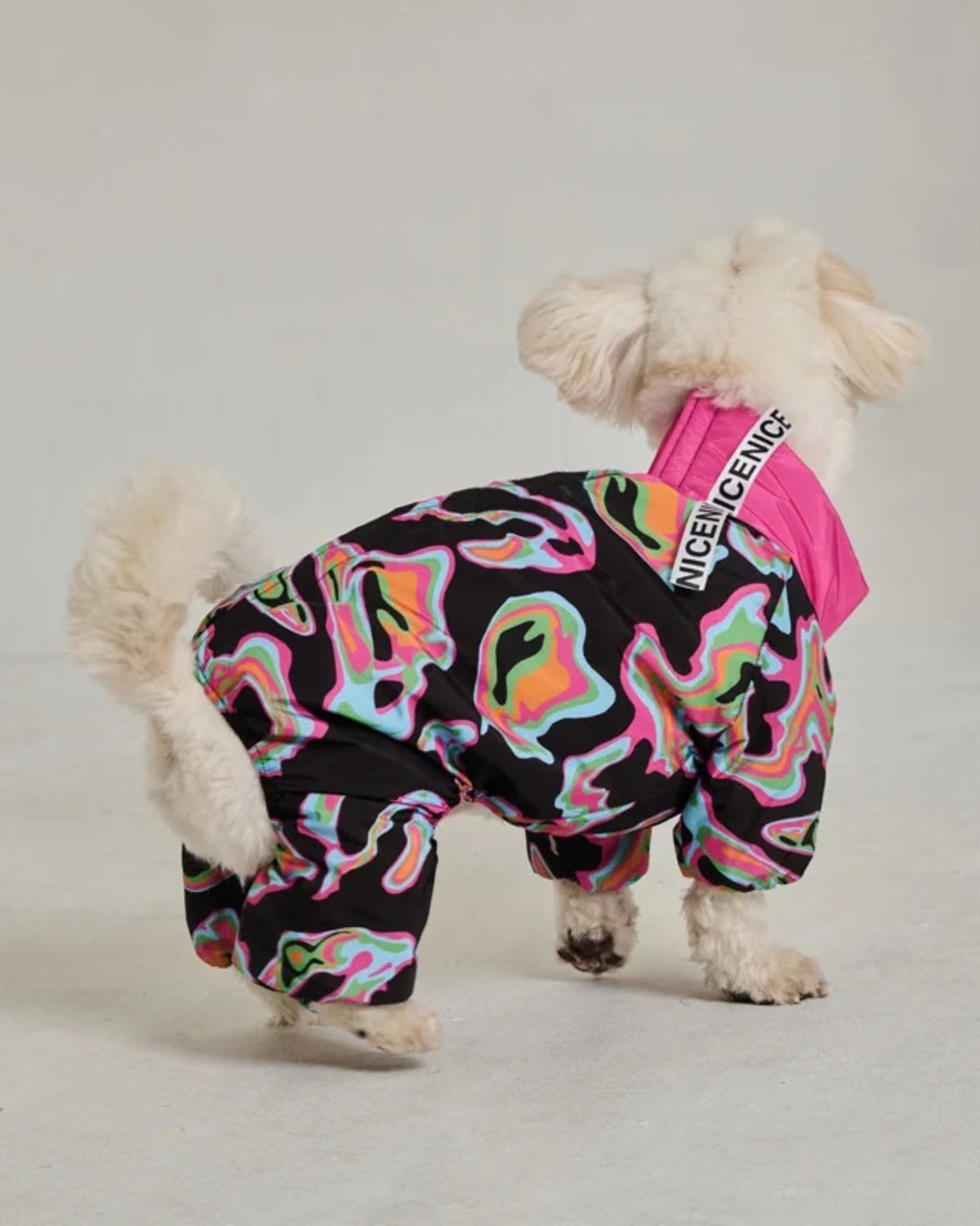 Rüzgar Geçirmez Köpek Tulumu Godoist Puffer Jumpsuit Godo Black