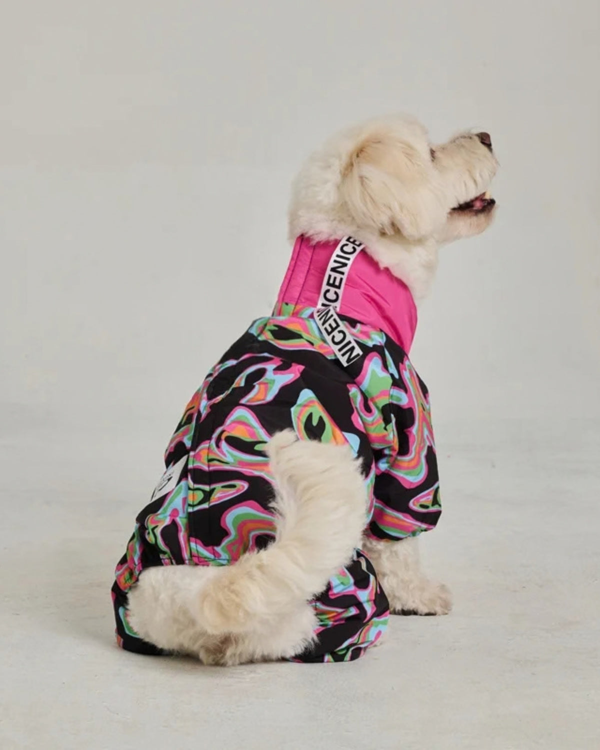 Rüzgar Geçirmez Köpek Tulumu Godoist Puffer Jumpsuit Godo Black