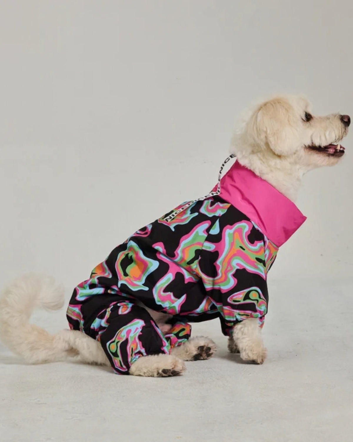 Rüzgar Geçirmez Köpek Tulumu Godoist Puffer Jumpsuit Godo Black