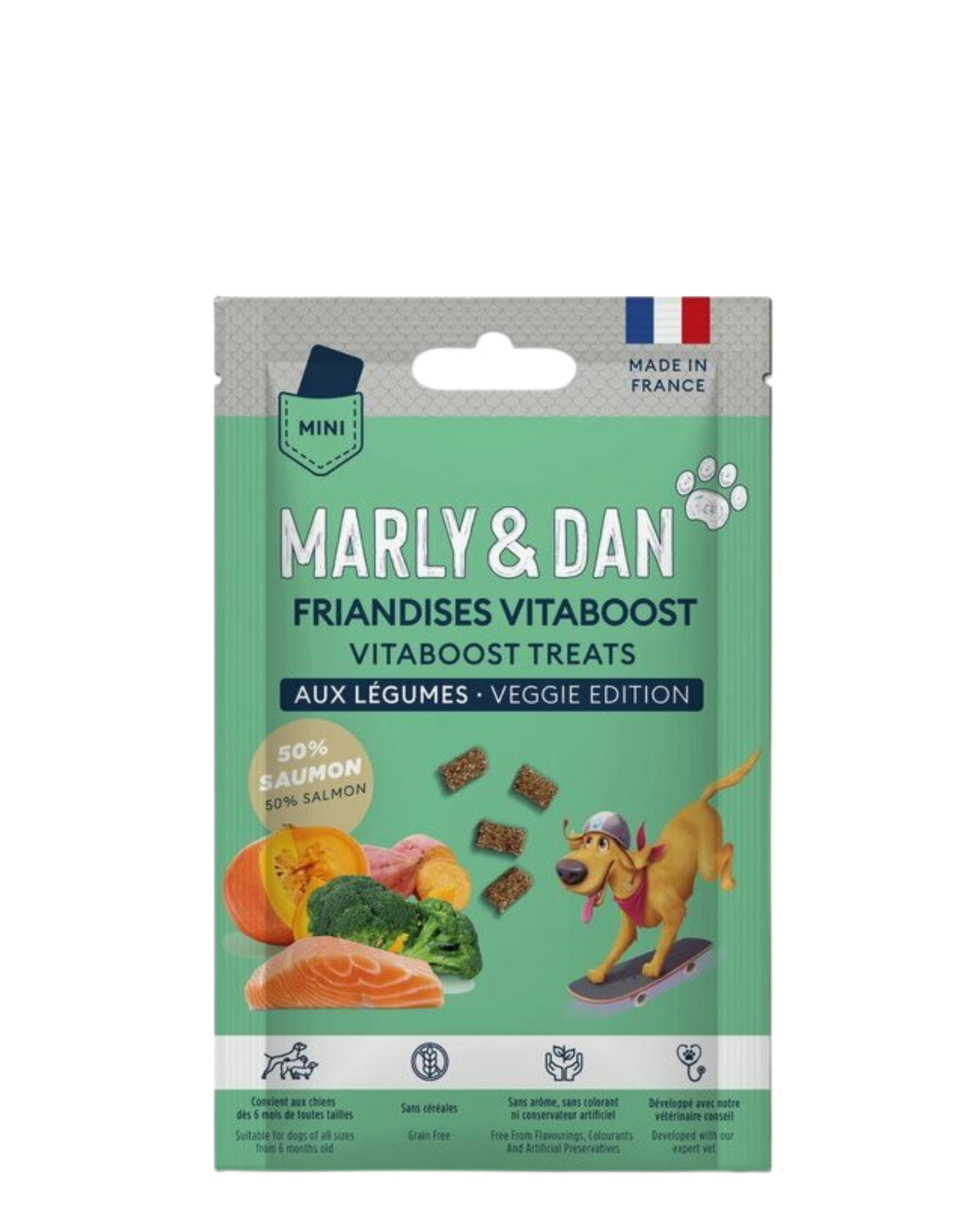 Sebzeli ve Somonlu Mini Köpek Ödülü Marly&Dan Vitaboost Sebze