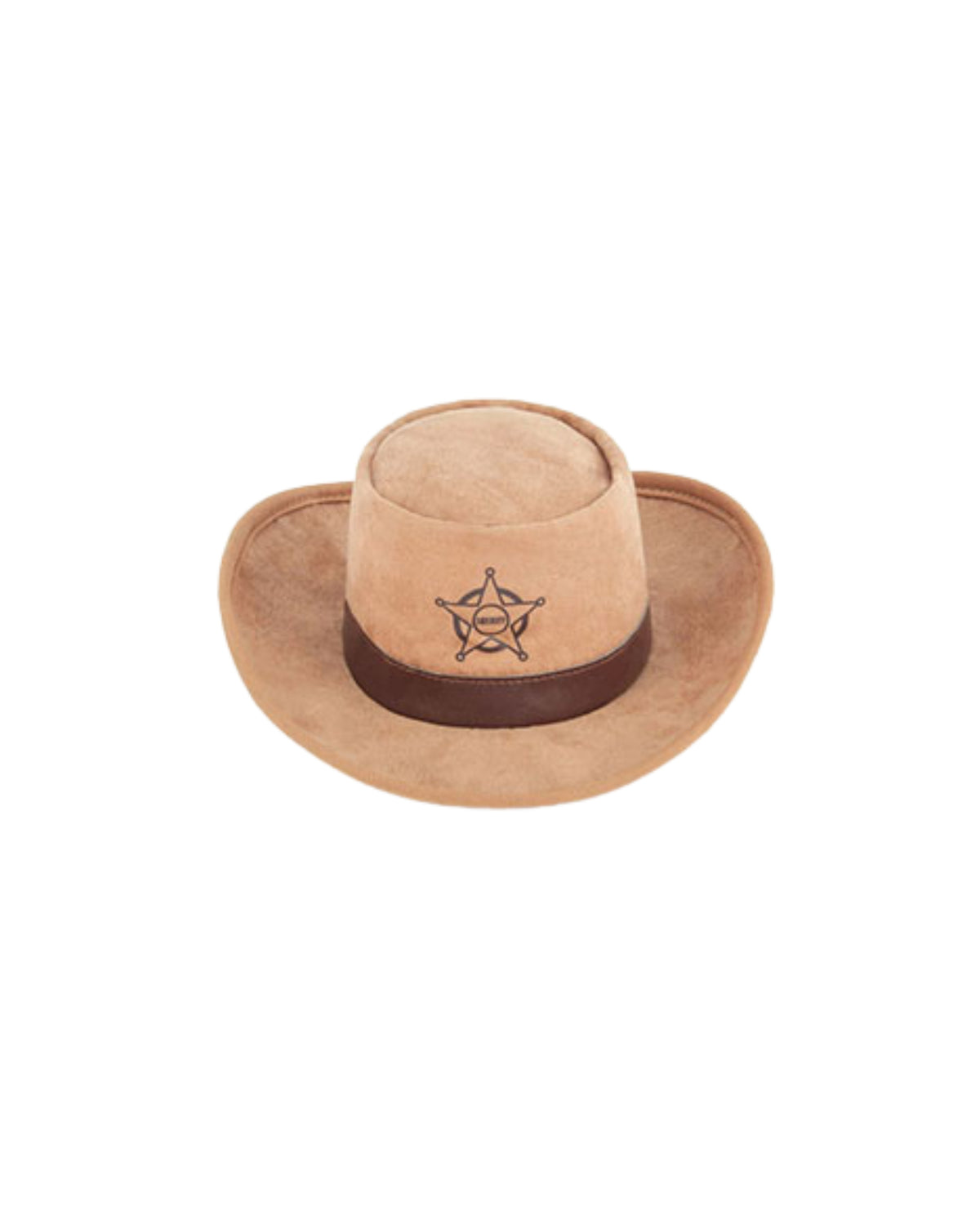 Şerif Şapkası Figürlü Hışırtılı Sesli Kahverengi Peluş Köpek Oyuncağı P.L.A.Y. Mutt Hatter Sheriff Hat