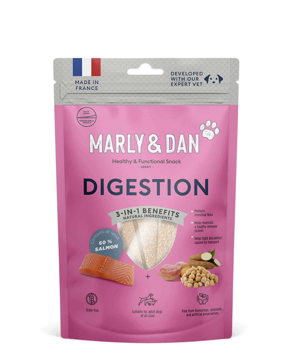 Sindirim Sağlığını Destekleyen Somonlu Köpek Ödülü Marly&Dan Digestion Treats