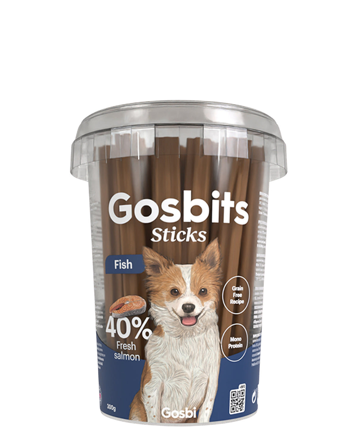 Tahılsız Somonlu Yarı Nemli Köpek Ödül Çubuğu Gosbi Gosbits Sticks Fish