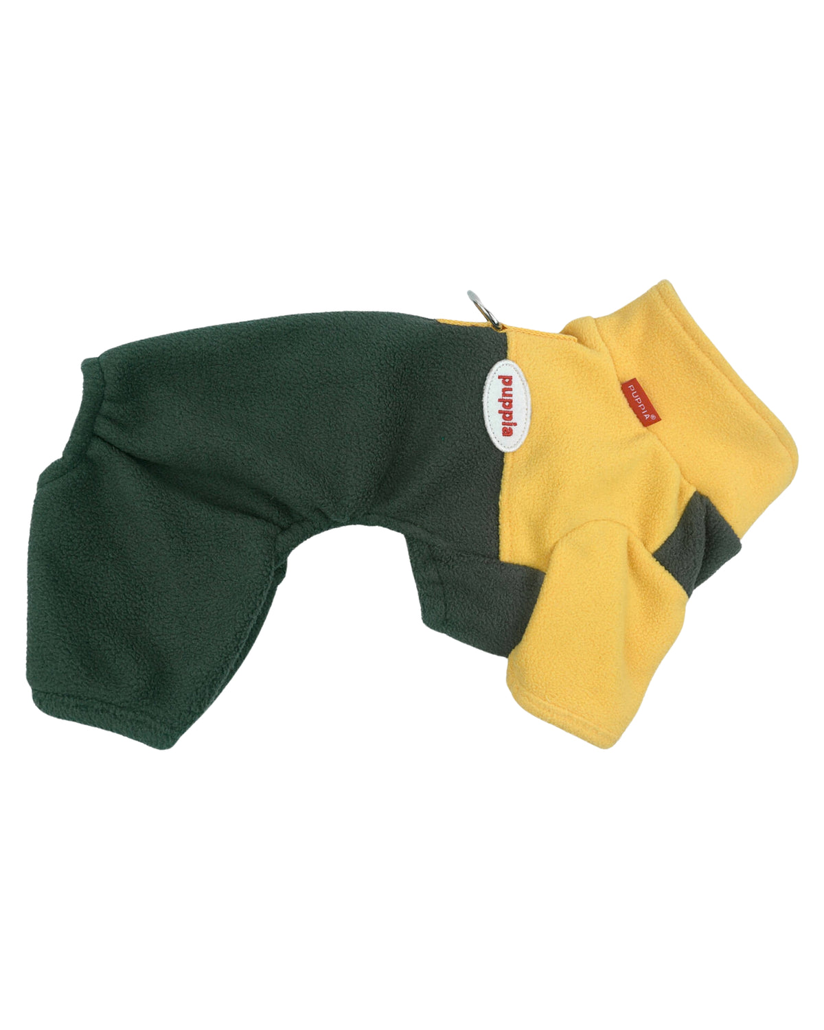 Tasma Halkalı Sarı Polar Köpek Tulumu Puppia Alpine Fleece Suit