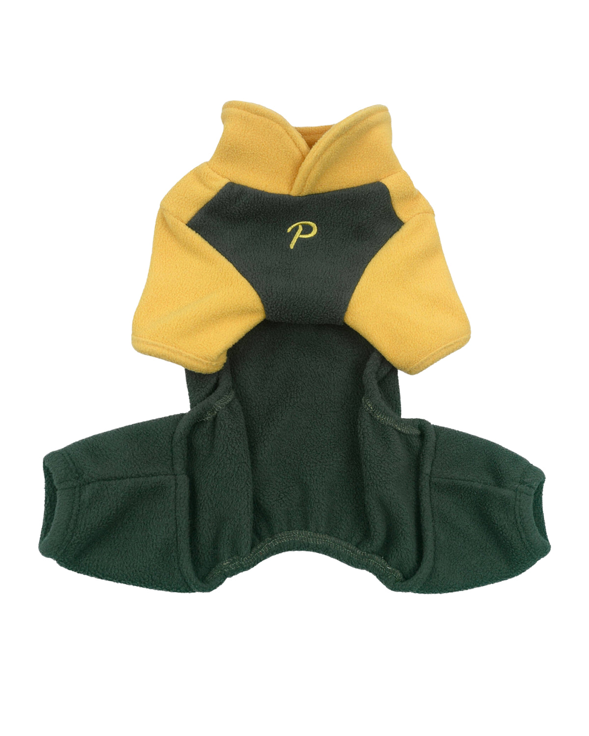 Tasma Halkalı Sarı Polar Köpek Tulumu Puppia Alpine Fleece Suit