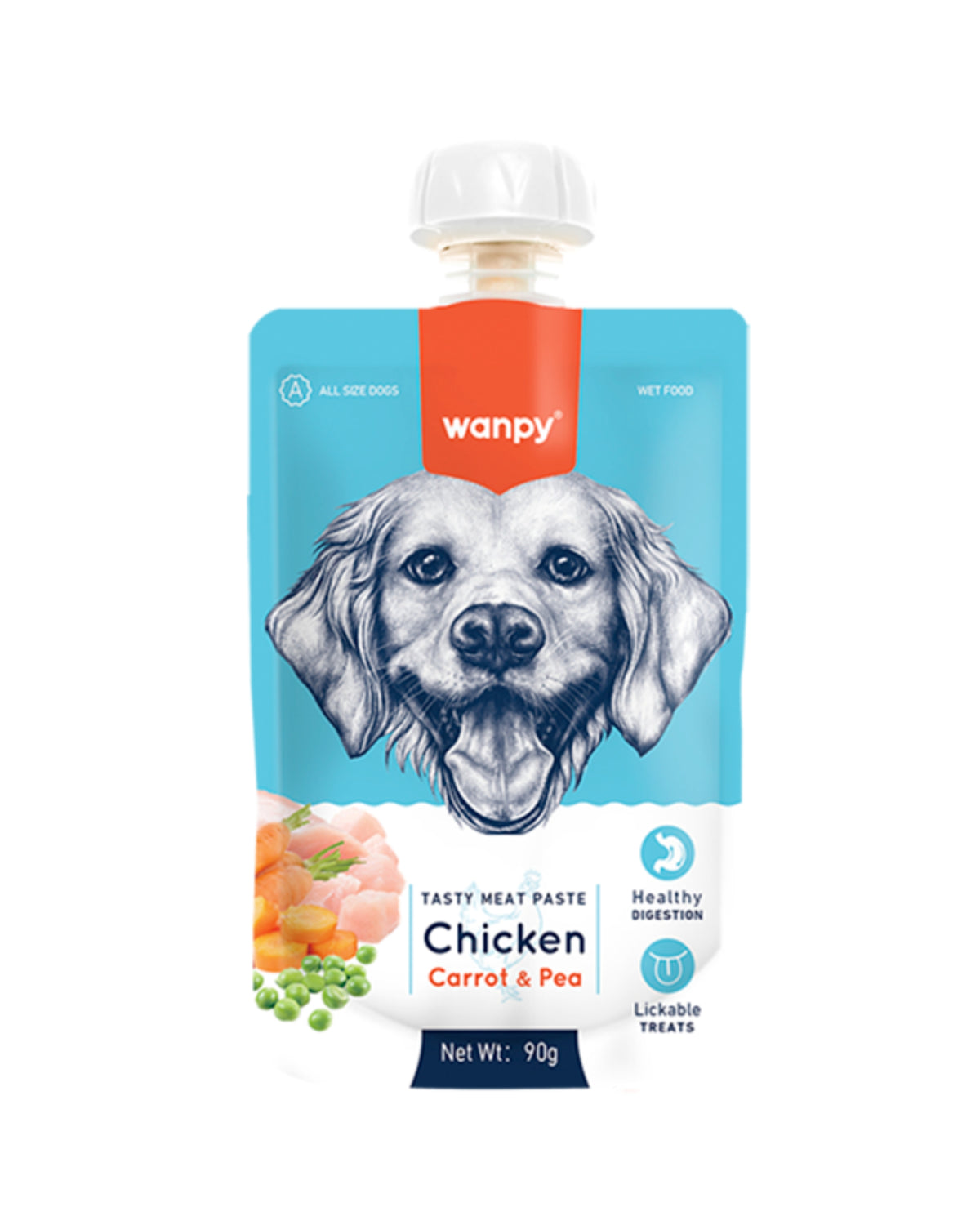 Tavuklu Havuçlu & Bezelyeli Köpek Ezmesi Wanpy Tasty Meat Paste