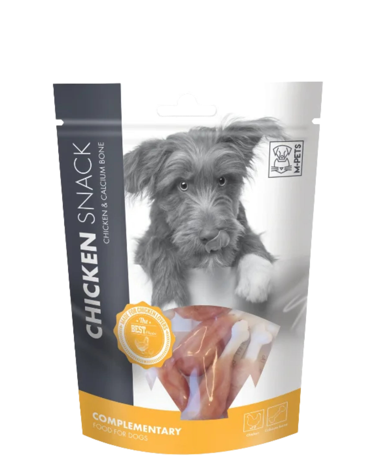 Tavuklu Kalsiyum Kemiği Köpek Ödülü 160 g M-Pets CHICKEN & CALCIUM BONE Dog Treats 160 gr