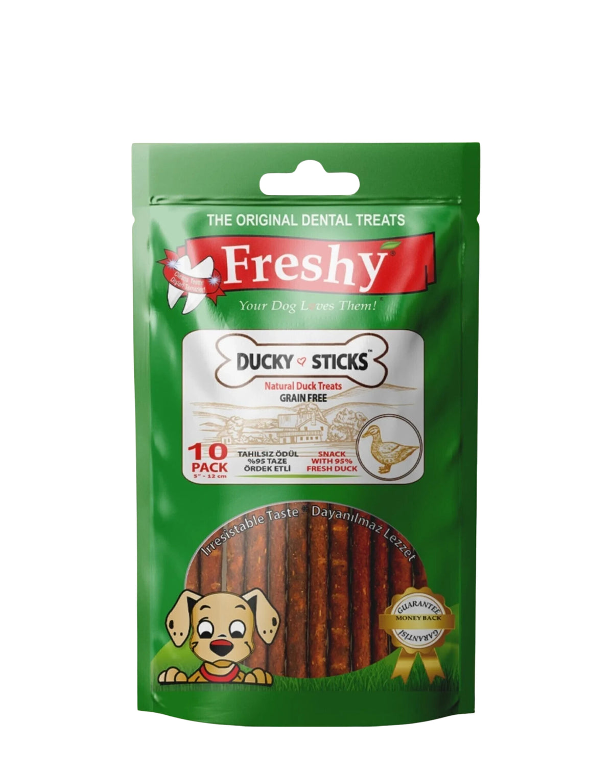Taze Ördek Etinden Yumuşak Çubuk Köpek Ödülü Freshy Ducky Sticks 10 Adet