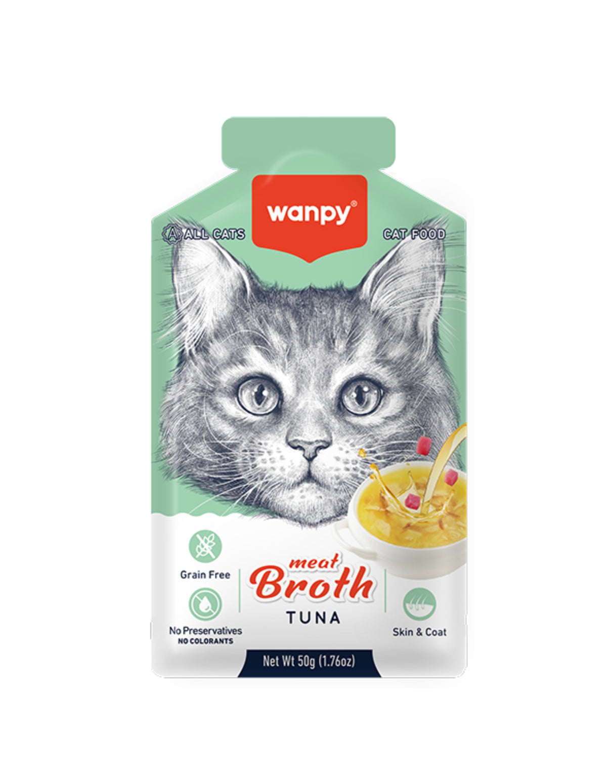 Ton Balıklı Kedi Çorbası Wanpy Meat Broth, 50gr